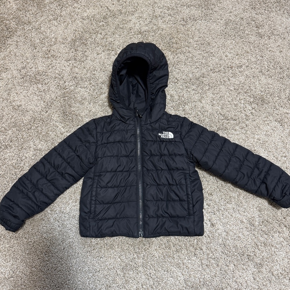 Infant/Toddler’s Size 2 Black The North Face Reversible Puffer Coat with Hood